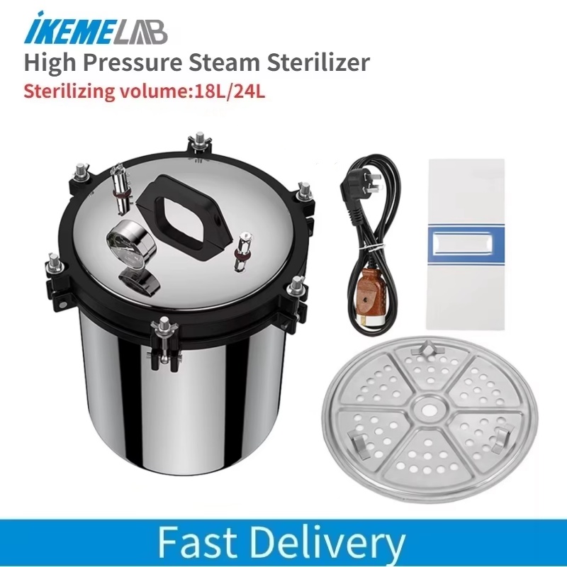 Medical Lab Machines - IKEME 18/24L Máquina Autoclave Portátil Aquecimento