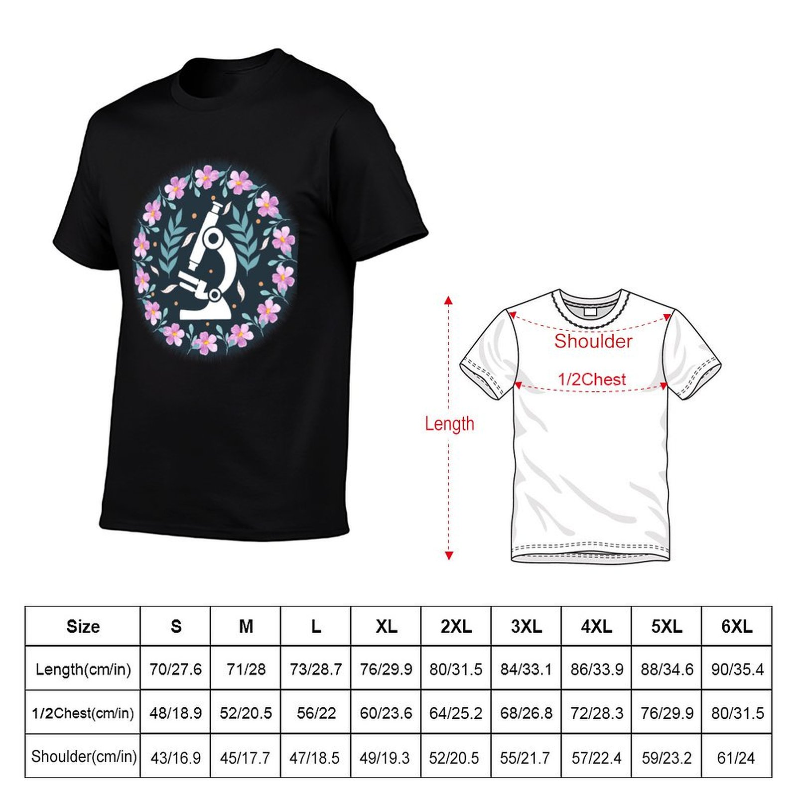 Camiseta Colorful Folk Microsc - Medical Laboratory Scientist avaliação e preço