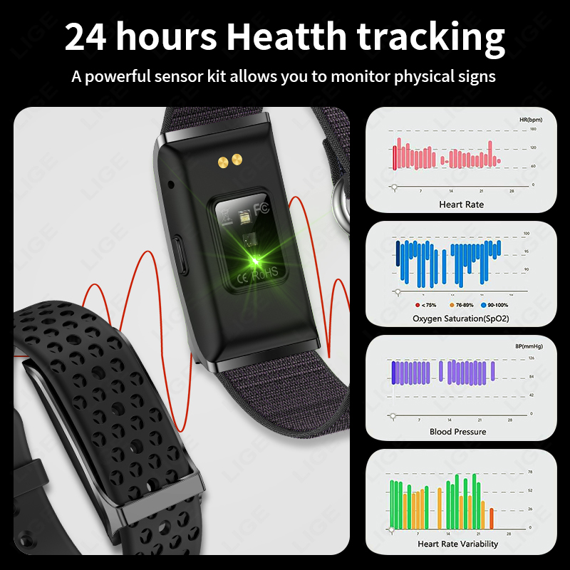 LIGE 100+ Esporte Rastreador d - Blood Pressure Monitor avaliação e preço